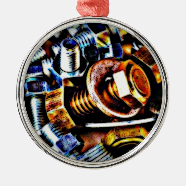 Bolts Pop Art Metal Tree Decoration (Front)