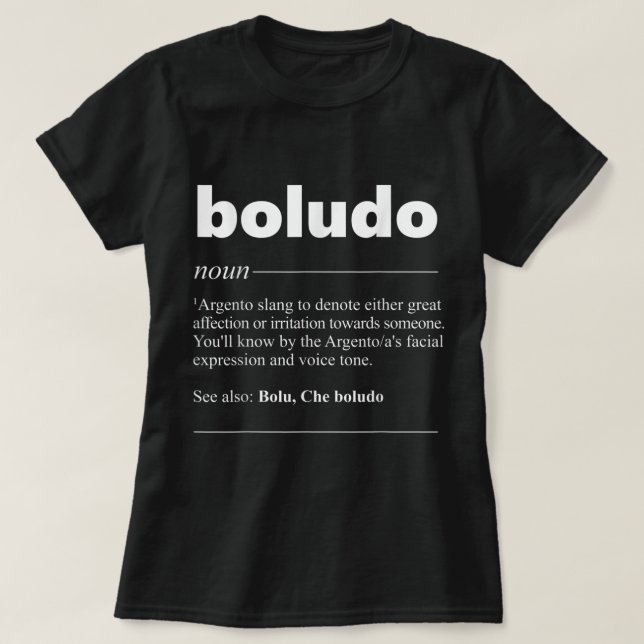 Bolu Definition Funny Gift for Argentina Fans  T-Shirt (Design Front)
