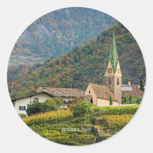 Bolzano, Italy landscape photograph Classic Round Sticker