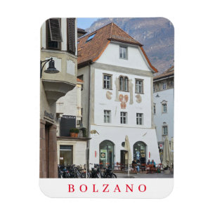 Bolzano Walther Square building view fridge magnet