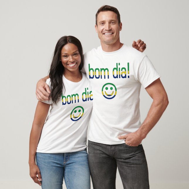 Bom Dia! Brazil Flag Colours T-Shirt (Unisex)