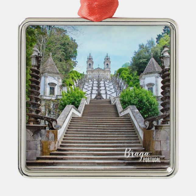 Bom Jesus Catholic Sanctuary photo, Braga,Portugal Metal Tree Decoration (Front)