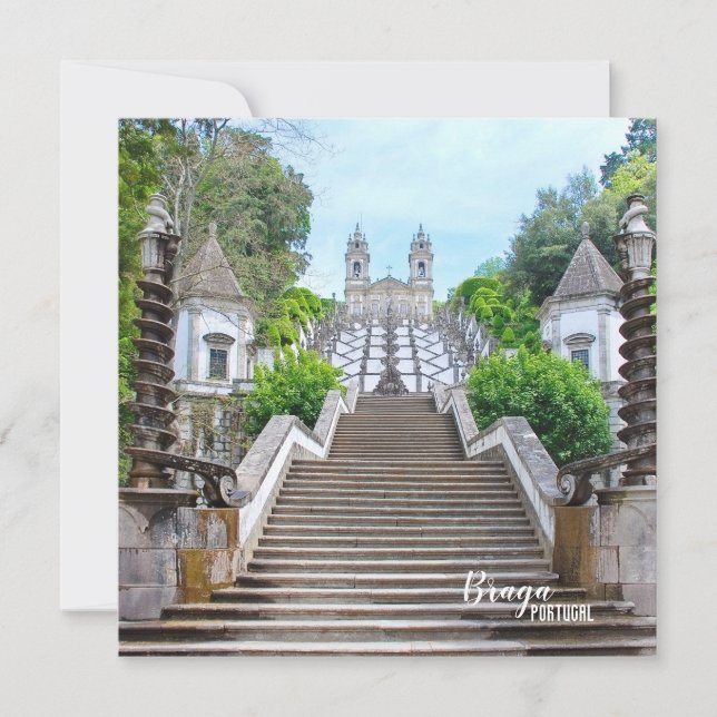 Bom Jesus de Braga Catholic Sanctuary with prayer (Front)