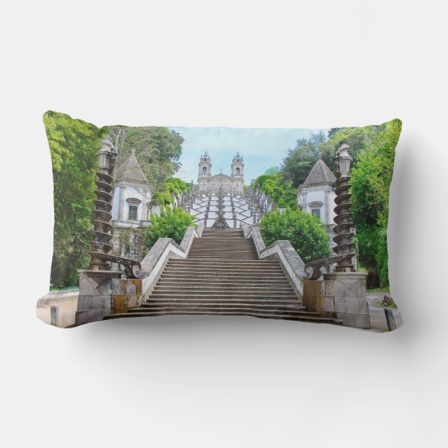 Bom Jesus do Monte Sanctuary in Braga, Portugal Lumbar Cushion (Front)