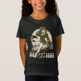 Bomb-A-Dear Bomber Nose Art Pinup T-Shirt
