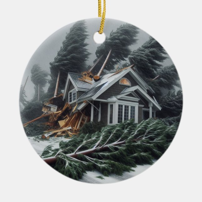 Bomb Cyclone 2 Ceramic Tree Decoration (Front)