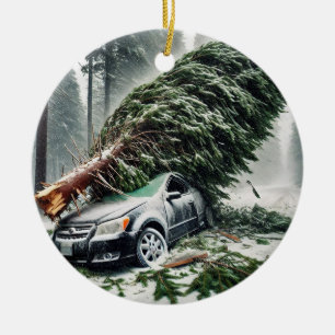 Bomb Cyclone Car 3 Ceramic Tree Decoration