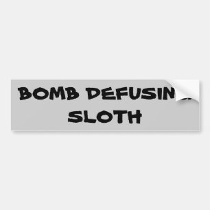 Bomb Defusing Sloth Bumper Sticker