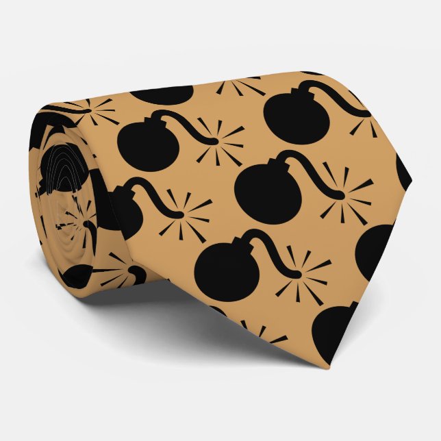 Bomb gold background tie (Rolled)