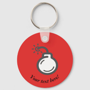 Bomb Icon Key Ring