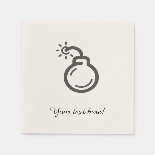 Bomb Icon Napkin (Front)