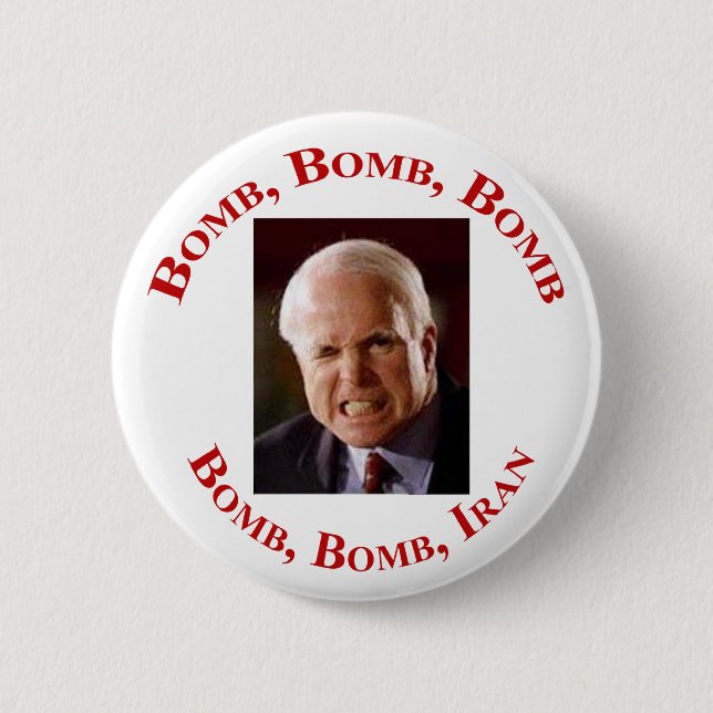 Bomb Iran 6 Cm Round Badge (Front)