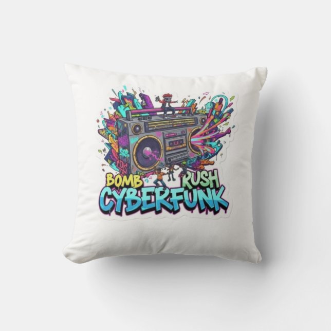bomb rush cyberfunk cushion (Front)