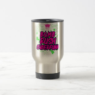 Bomb Rush Cyberfunk — Neon Street Graffiti Vibes Travel Mug
