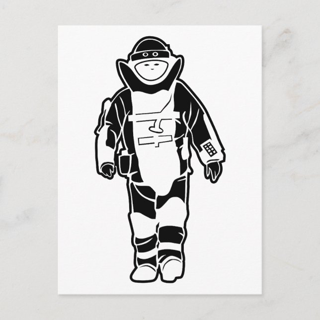 Bomb Suit Postcard (Front)