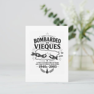 Bombardeo en Vieques Puerto Rico Memoria Histórica Postcard