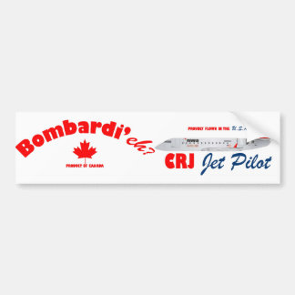 Bombardi'eh CRJ Jet Pilot Bumper Sticker