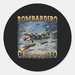Bombardino Crocodilo  Classic Round Sticker