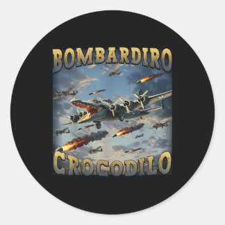 Bombardino Crocodilo Classic Round Sticker