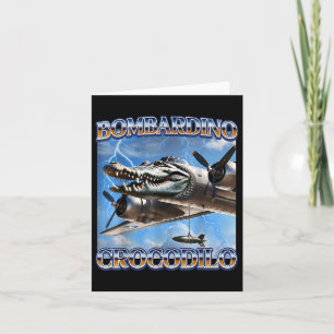 Bombardino Crocodilo Funny Italian Brainrot Memes Card
