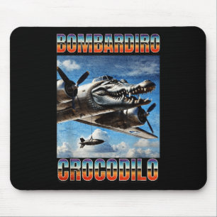 Bombardiro Crocodilo Funny Trendy Italian Brainrot Mouse Mat