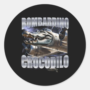 Bombardiro Crocodilo - Italian Brainrot Meme Classic Round Sticker