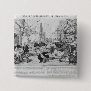 Bombardment and siege of Strasbourg 15 Cm Square Badge