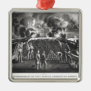 Bombardment of Fort Sumter, Charleston Harbour Metal Tree Decoration