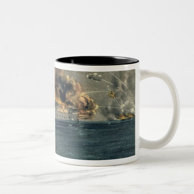 Bombardment of Fort Sumter Two-Tone Coffee Mug (Right)