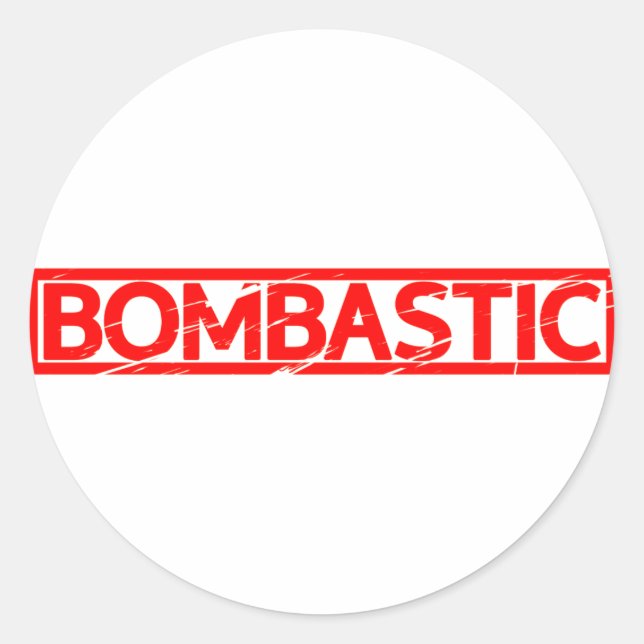 Bombastic Stamp Classic Round Sticker (Front)