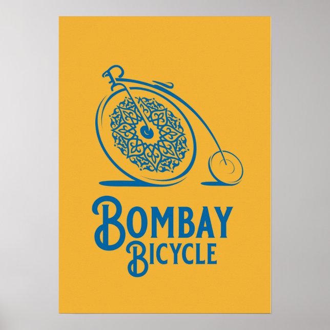 Bombay Bicycle Club Vintage Style Print - Mustard (Front)