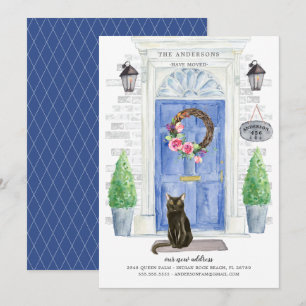 Bombay Cat Blue Door Moving Announcement