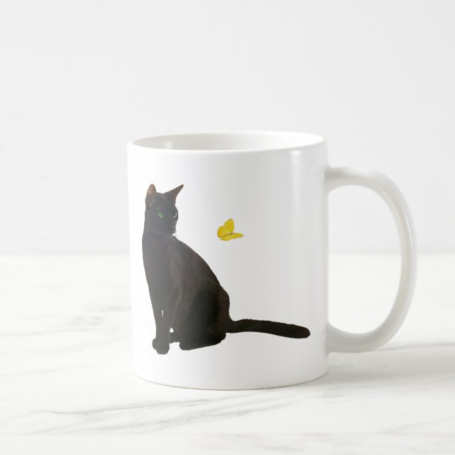 Bombay Cat & Butterfly Coffee Mug (Right)