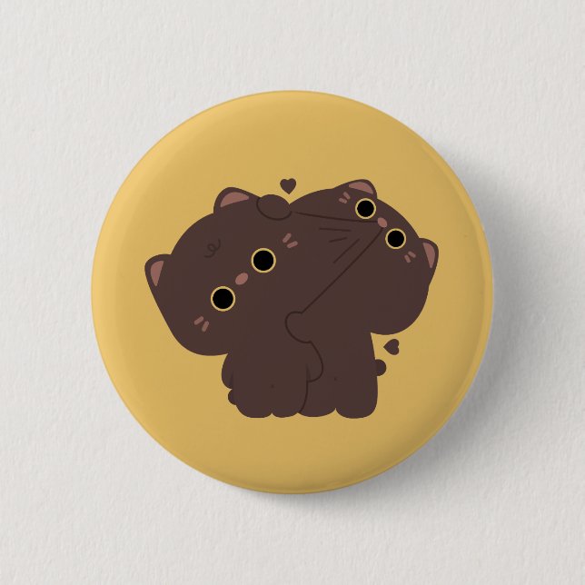 Bombay Cat Couple 6 Cm Round Badge (Front)