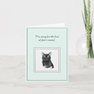 Bombay Cat Sympathy Folded Greeting Card
