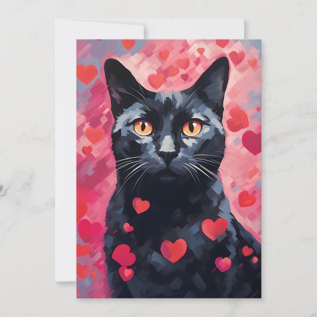 Bombay Cat Valentine's day  Holiday Card (Front)