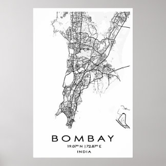 Bombay/Mumbai Map poster | Maharashtra| India