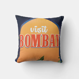 Bombay Vintage Travel Print. Cushion