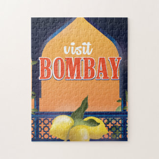 Bombay Vintage Travel Print. Jigsaw Puzzle