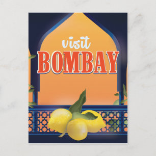 Bombay Vintage Travel Print. Postcard
