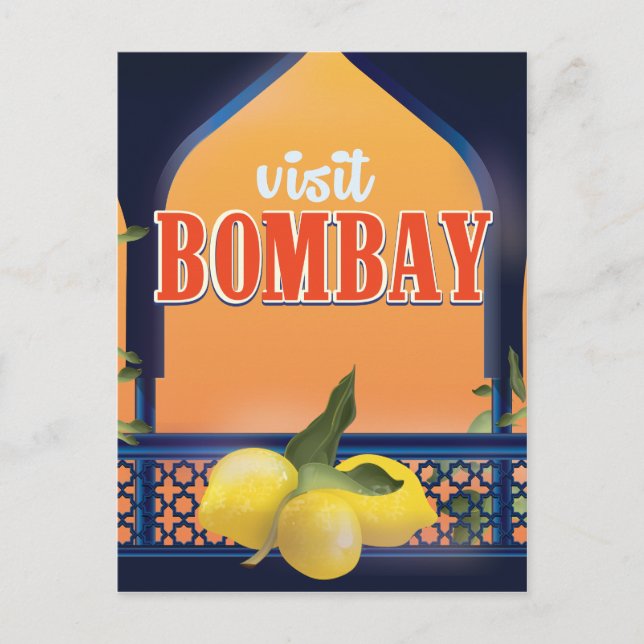 Bombay Vintage Travel Print. Postcard (Front)