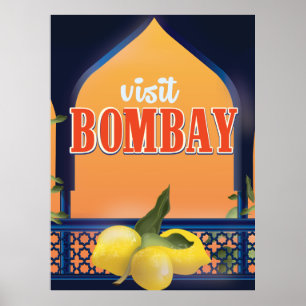 Bombay Vintage Travel Print. Poster