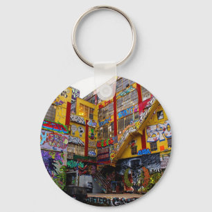 Bombed building key ring