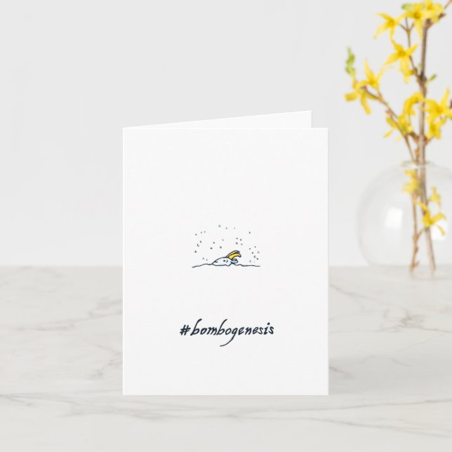 "Bombogenesis," blank greeting card (Yellow Flower)