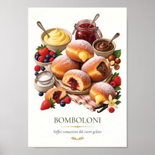 Bomboloni – Vintage Italian Dessert Poster