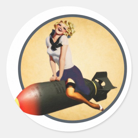 Bombs Away Classic Round Sticker