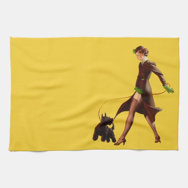 BOMBSHELL BAD GIRLS Retro Pin-Ups Tea Towel (Horizontal)