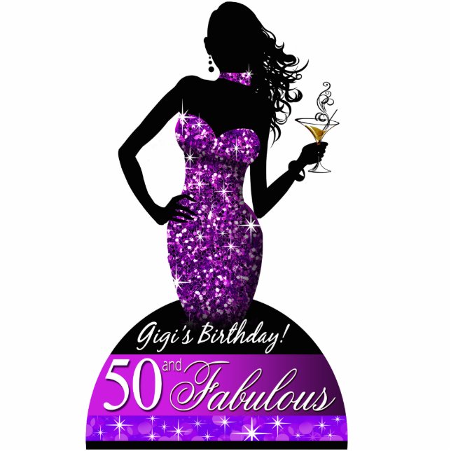 Bombshell Bling Sparkle Table Topper 8x10 | purple Standing Photo Sculpture (Front)