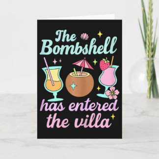 Bombshell Has Entered The Villa Funny Summer Pool  Card