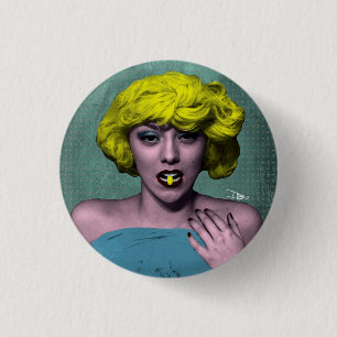 Bombshell POP Art Button